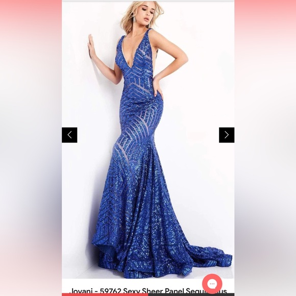 Jovani Blue Prom Dress - Picture 2 of 2